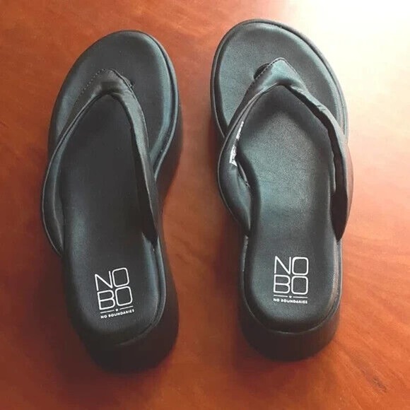 No Boundaries size 8 black sandals NWOB * - Picture 2 of 6